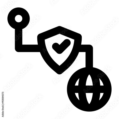 internet protocol, proxy, protocol, ip, cyber security outline icon