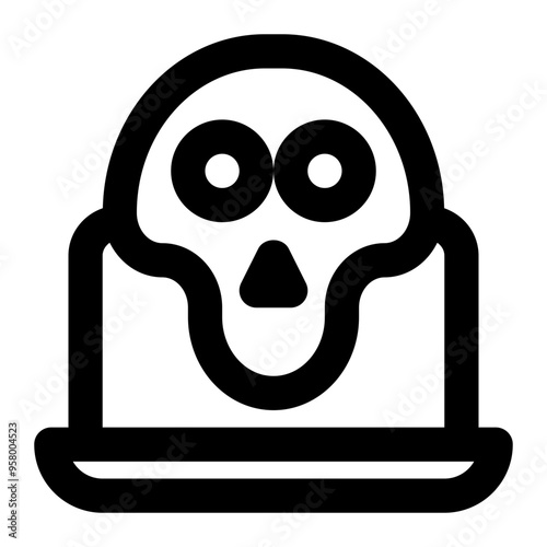 malware, virus, threat, malicious, cyber security outline icon