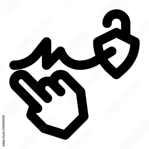 non repudiation, digital signature, unlock, signing, cyber security outline icon