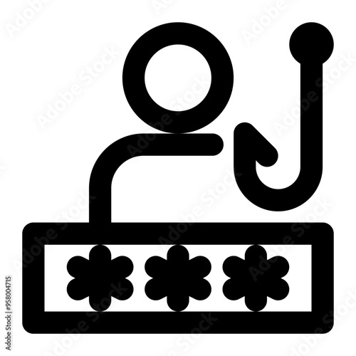 phishing, spoofing, attack, threat, cyber security outline icon