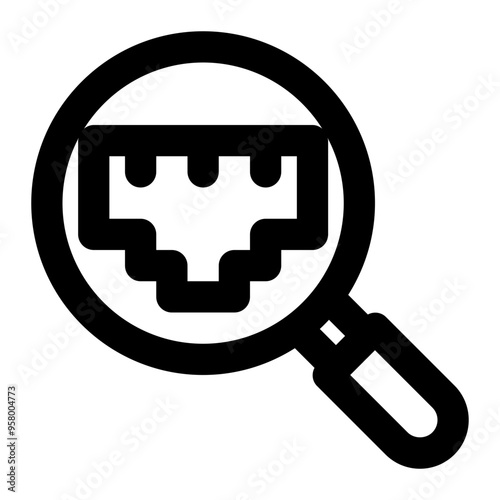 port scan, port, scanning, scan, cyber security outline icon