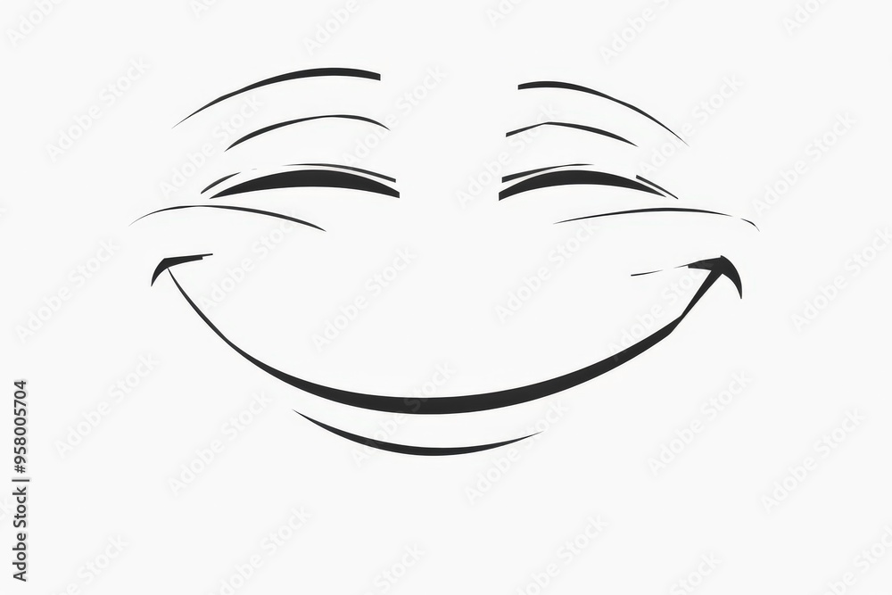 Serene silhouette of a smiling face in soft, neutral tones Serene silhouette of a smiling face in soft, neutral tones