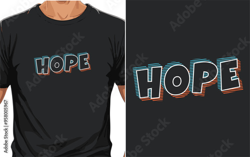 typography t shirt design vector Hope