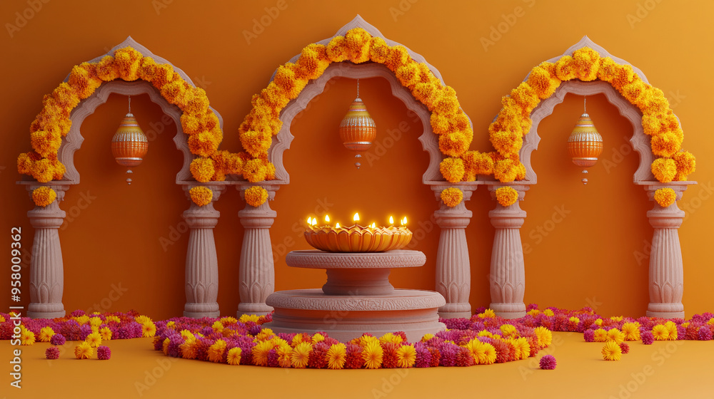 Fototapeta premium makar sankranti, diwali, lohri indian traditional festival background