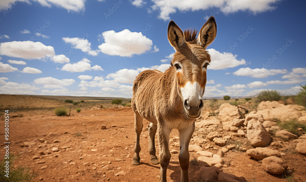 Donkey Studio Shot on a Clean Background Donkey Studio Shot on a Clean Background