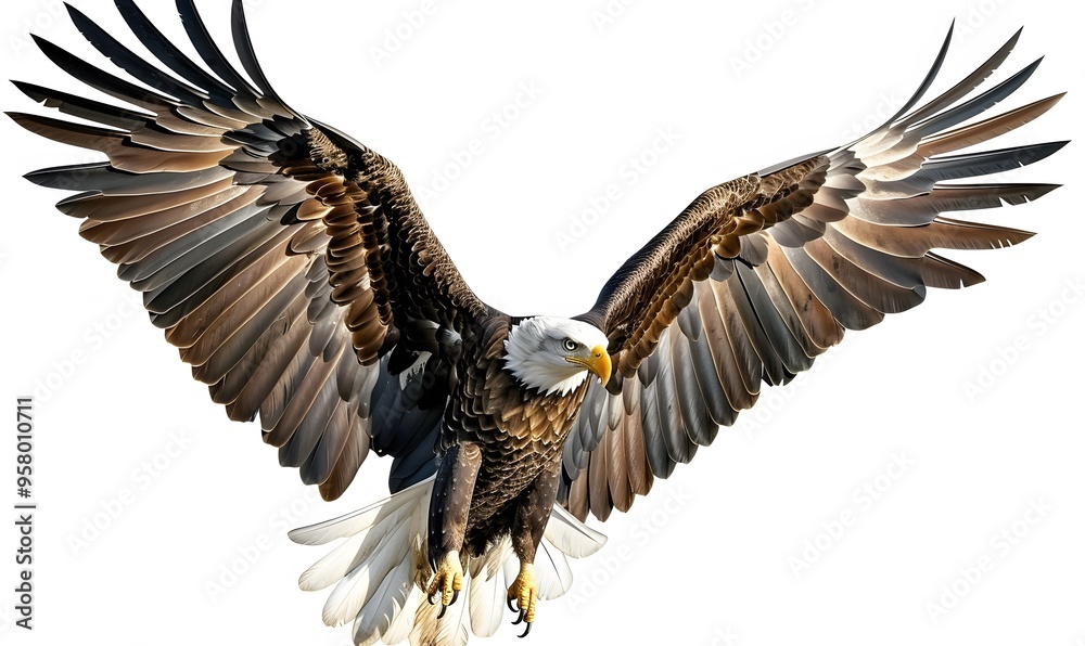 Bald eagle on white background. Bald eagle on white background.