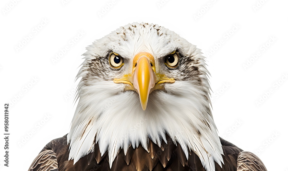Bald eagle on white background. Bald eagle on white background.