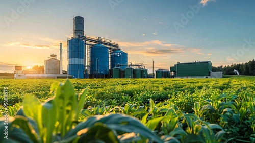 Biogas facility on a farm