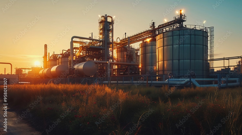 Fototapeta premium Biogas facility