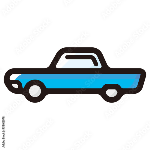 Lowrider outline icon for graphic design, apps and websites