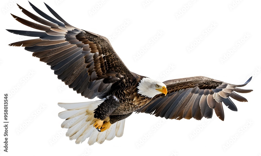 Bald eagle on white background. Bald eagle on white background.