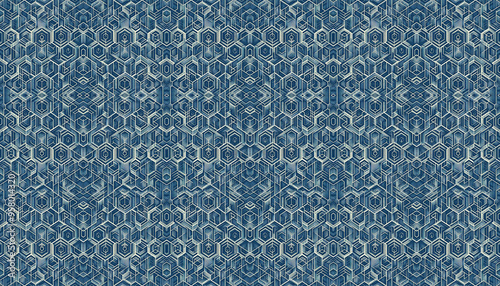 Intricate Blue Geometric Pattern background