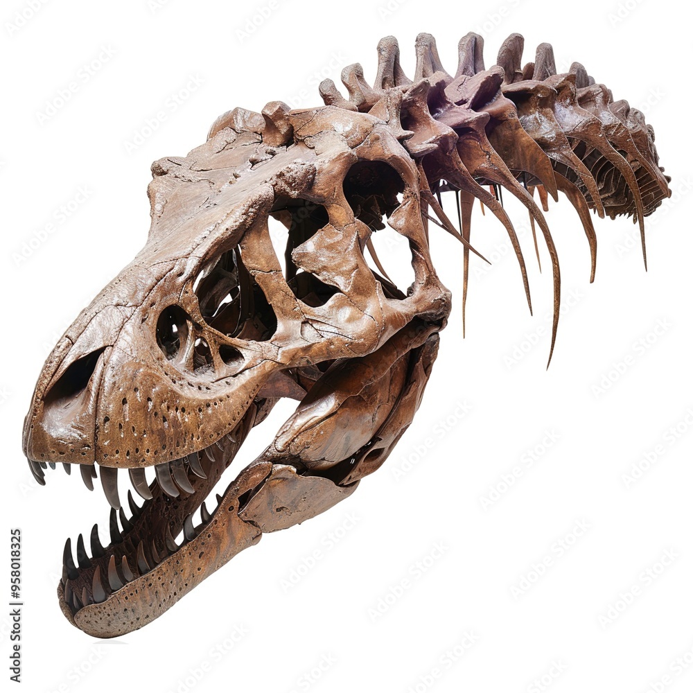 A Fictitious Tyrannosaurus Rex Skull Isolated A Fictitious Tyrannosaurus Rex Skull Isolated