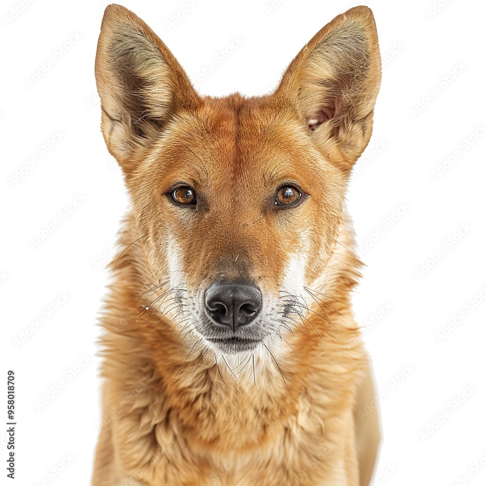 Obraz premium Dingo Closeup on transparent background
