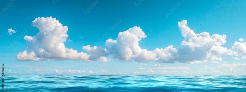 A collection of clouds drifts above a waterbody, with a vessel centered within it A collection of clouds drifts above a waterbody, with a vessel centered within it