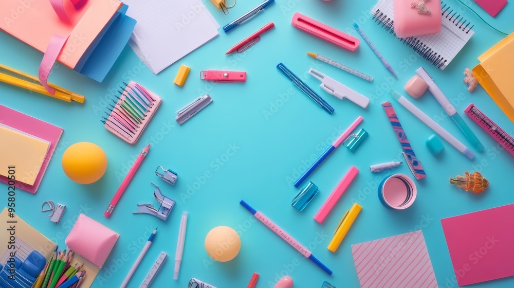 Back to school supplies backdrop Back to school supplies backdrop