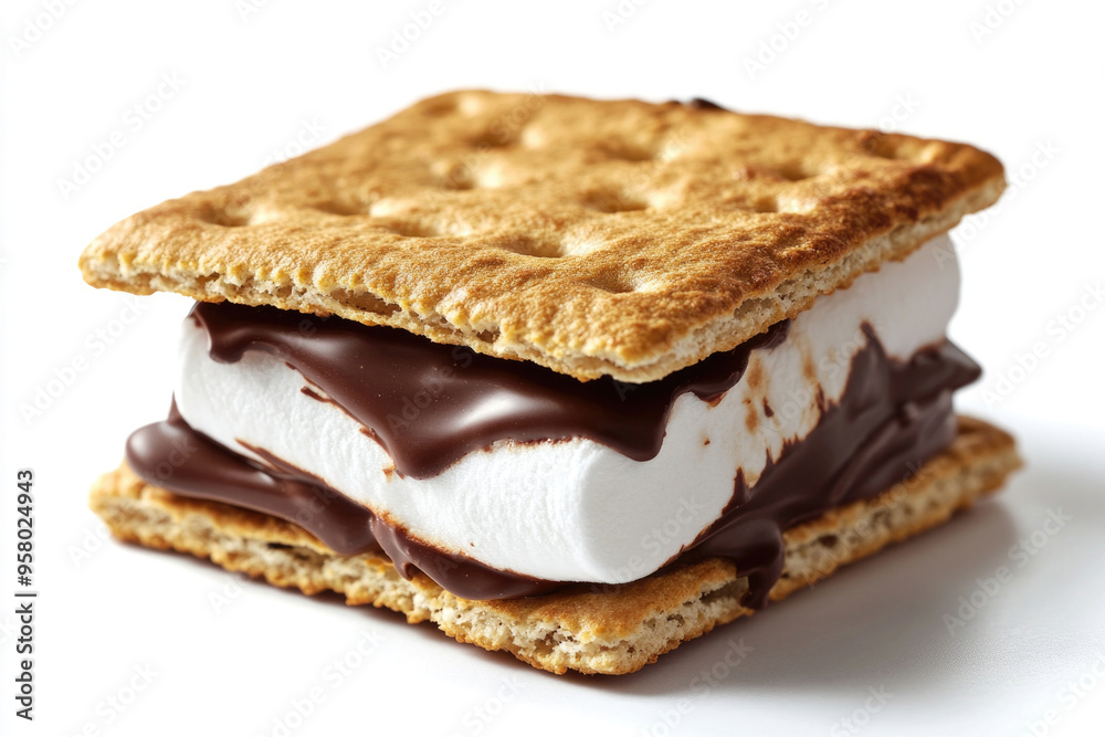 Smores on a white background Smores on a white background
