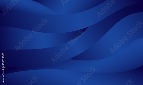 elegant dark blue gradient wave pattern abstract background