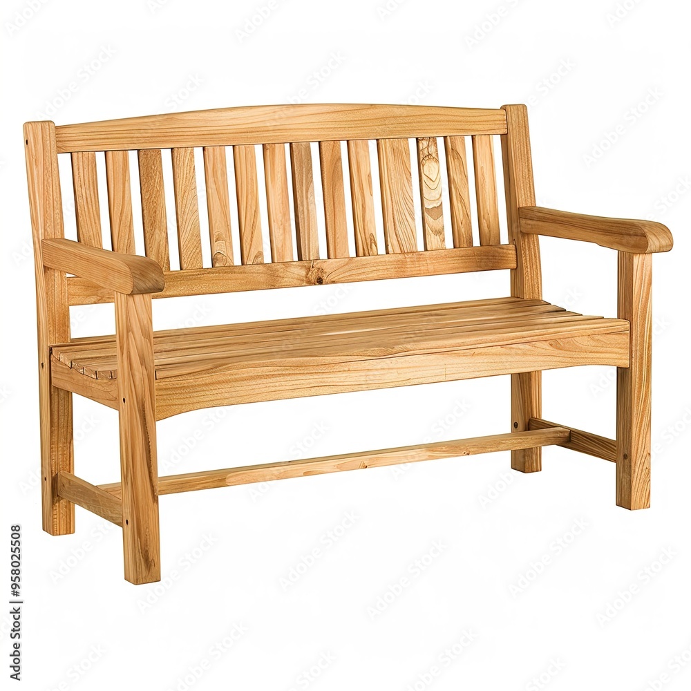 a wooden bench isolated on a white background a wooden bench isolated on a white background