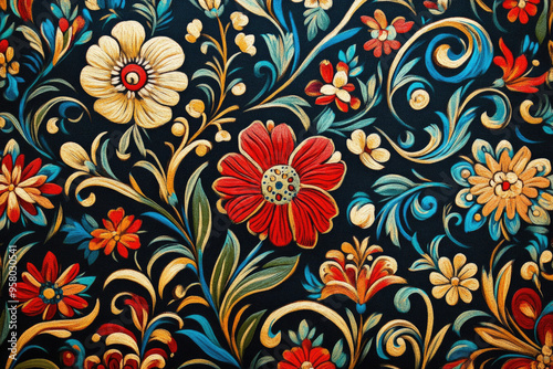 Background with Russian pattern.