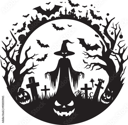 Halloween Silhouette Vector Illustration