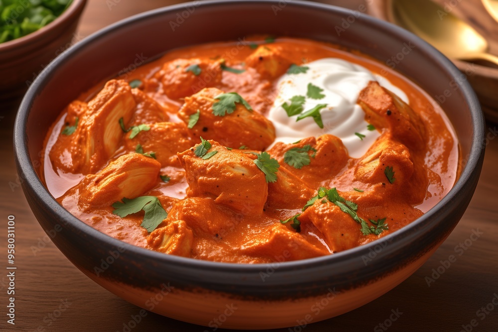 Indian Local Food Butter Chicken: Creamy Tomato-Based Curry with Tender Marinated Chicken Pieces Indian Local Food Butter Chicken: Creamy Tomato-Based Curry with Tender Marinated Chicken Pieces