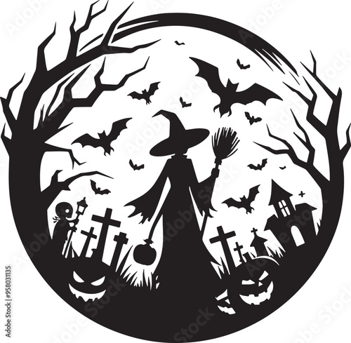 Halloween Silhouette Vector Illustration