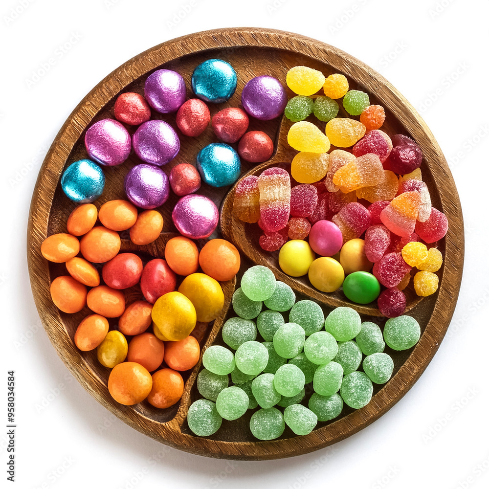 various kinds of colorful candy isolated on white background various kinds of colorful candy isolated on white background