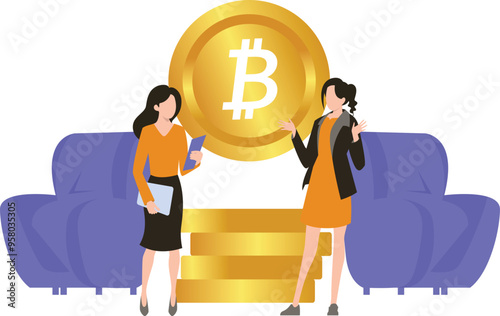 Both girls have bitcoins.
