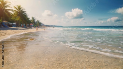 Summer vacation beach blur