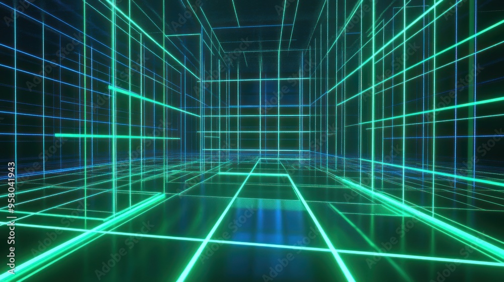 Abstract Neon Grid Abstract Neon Grid