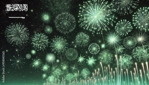 Fireworks Display for Saudi National Day Celebration Concept