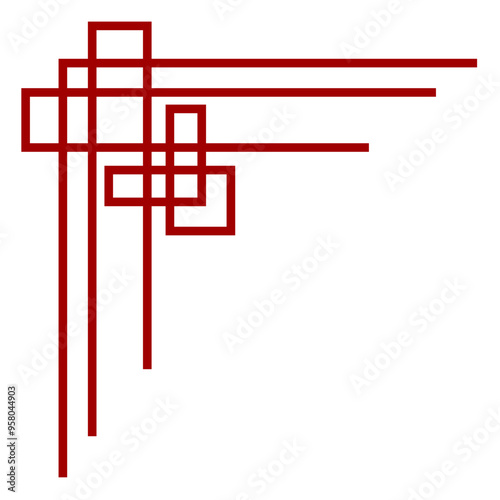 Chinese New Year Corner Border