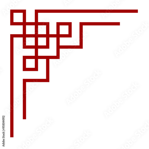 Chinese New Year Corner Border