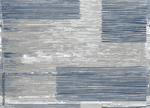 Dyed coastal geometric. Interior decorative weave texture on canvas. Structure vertical irregular artistic striped fabric design . Allover printed . Boho, dyed