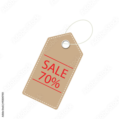 Discount hanging brown price tag for sale promotion