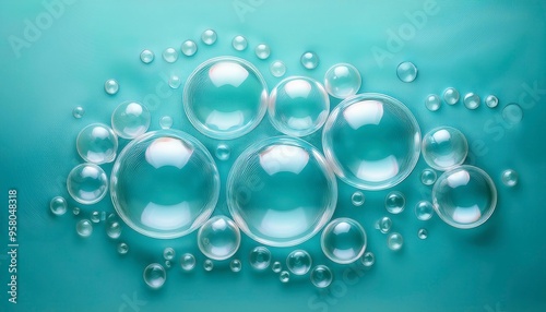 Wallpaper Mural Bubble background. Generated image Torontodigital.ca