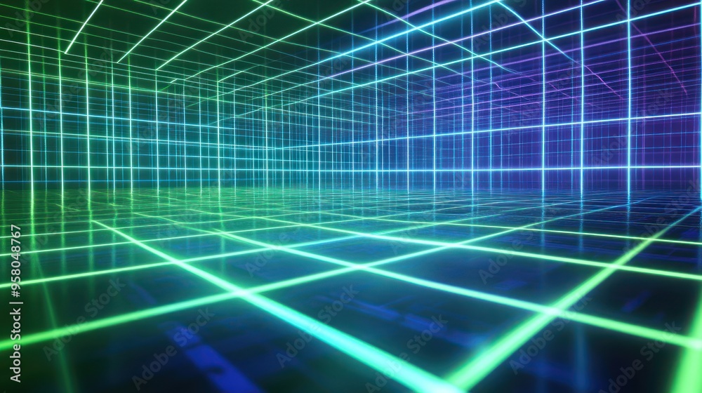 Abstract Neon Grid Abstract Neon Grid