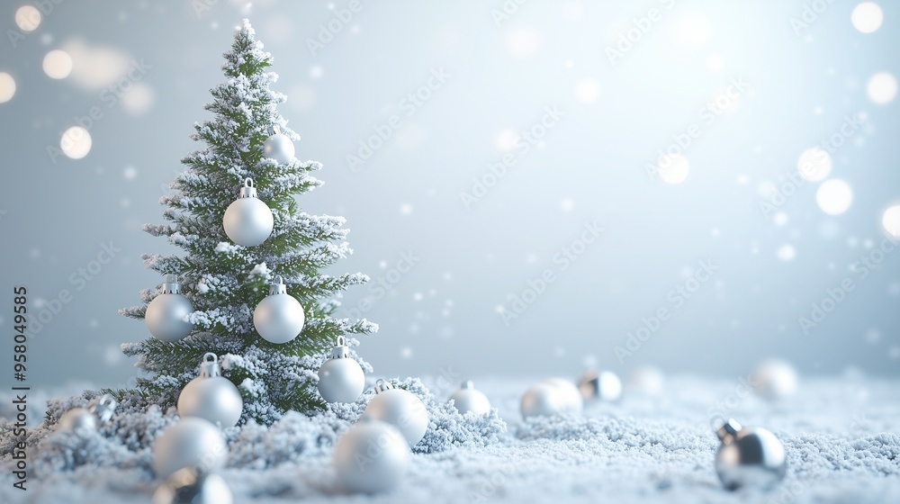 Snowy Christmas tree Snowy Christmas tree