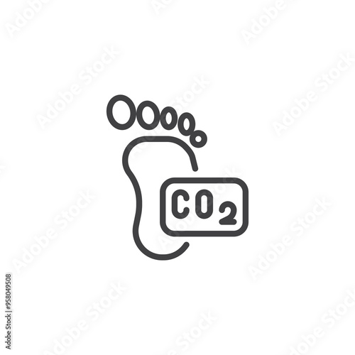 Carbon Footprint line icon