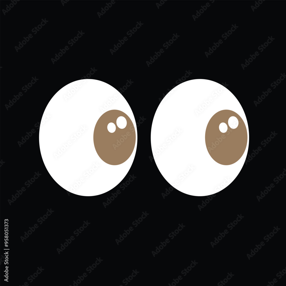 Smile eyes look into the frame. Emoji. A sticker for a chat message. Isolated vector illustration on background. Smile eyes look into the frame. Emoji. A sticker for a chat message. Isolated vector illustration on background.