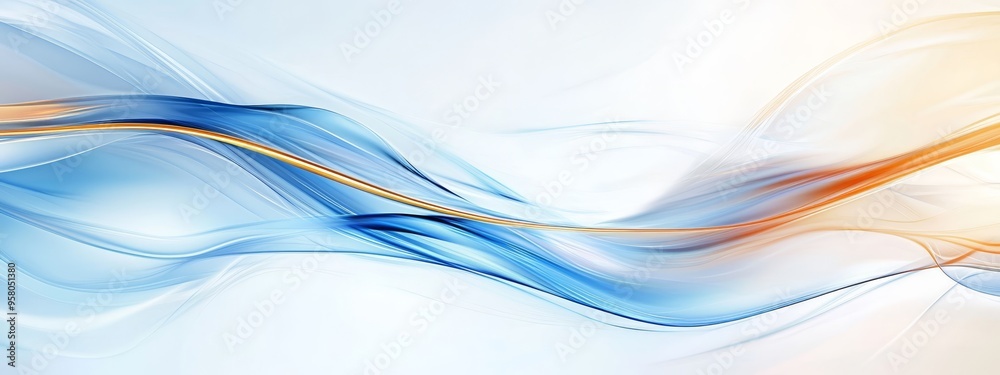A tight shot of a blue-yellow gradient backdrop, featuring a radiant wave emanating from its upper portion A tight shot of a blue-yellow gradient backdrop, featuring a radiant wave emanating from its upper portion