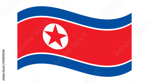 Wavy flag of North Korea, isolated on a transparent background. Flag of the Democratic People's Republic of Korea. Vector illustration Free Download Wavy flag of North Korea, isolated on a transparent background. Flag of the Democratic People's Republic of Korea. Vector illustration - GFXLoad
