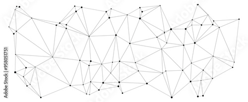 abstract dots on white background, data network