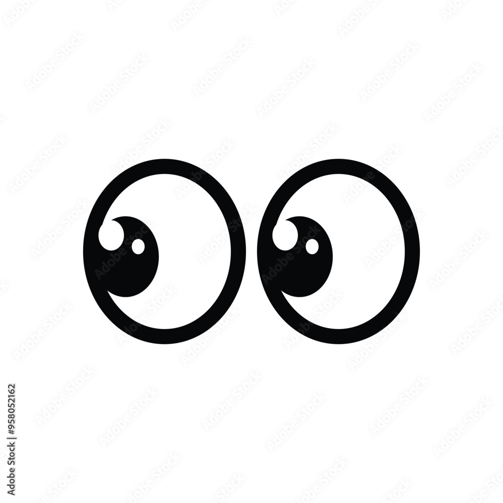 Smile eyes look into the frame. Emoji. A sticker for a chat message. Isolated vector illustration on background. Smile eyes look into the frame. Emoji. A sticker for a chat message. Isolated vector illustration on background.