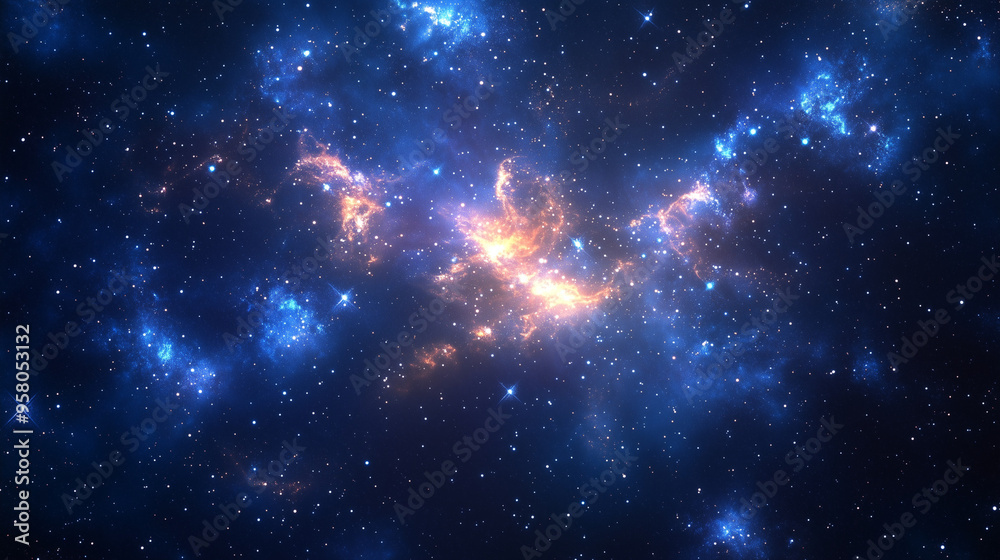 Naklejka premium nebula gas cloud in deep outer space