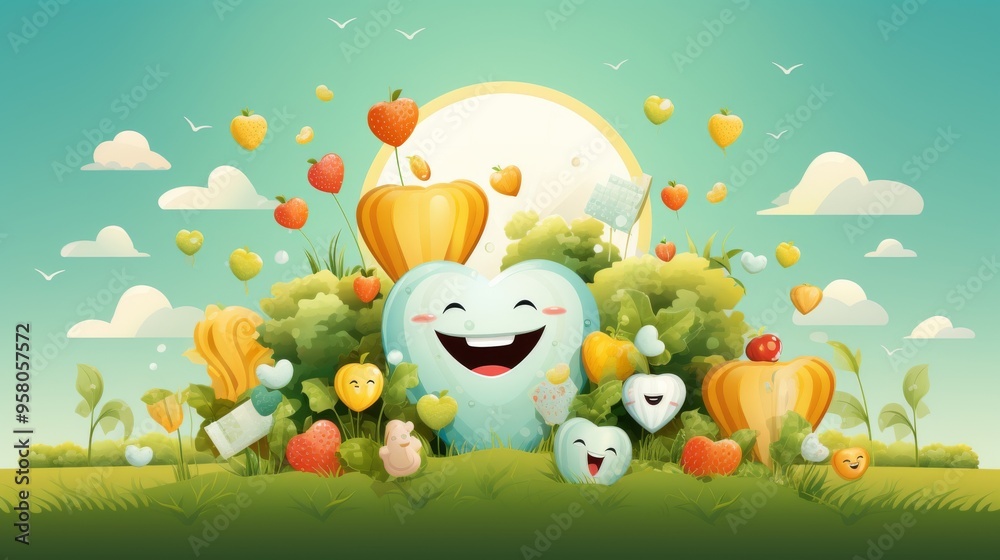 Fototapeta premium National Dental Public Health Day October 21 Generative AI