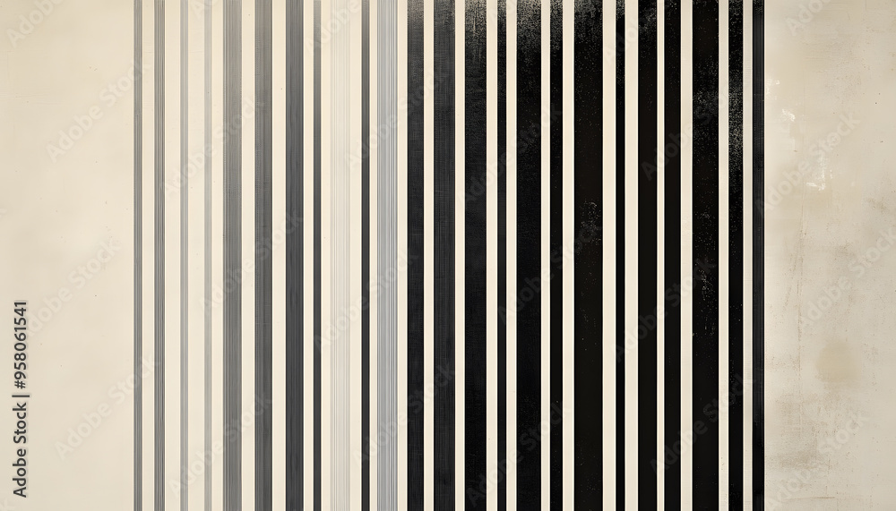 Obraz premium Thin, repeating lines or stripes, either vertical or horizontal, on a neutral background