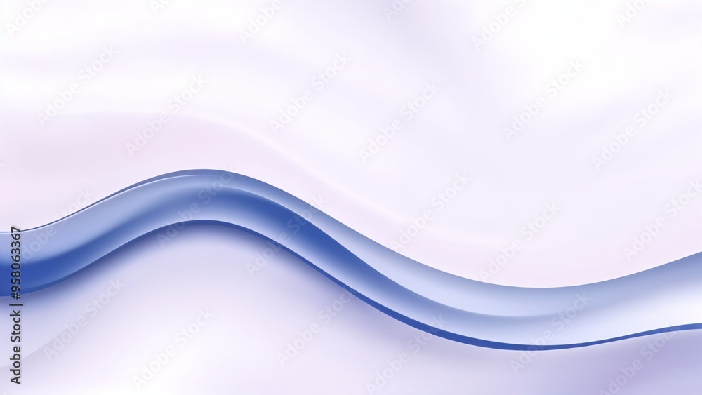 Naklejka premium White and blue abstract background with soft wavy lines, creating a clean and modern aesthetic. Ideal for minimalist designs.