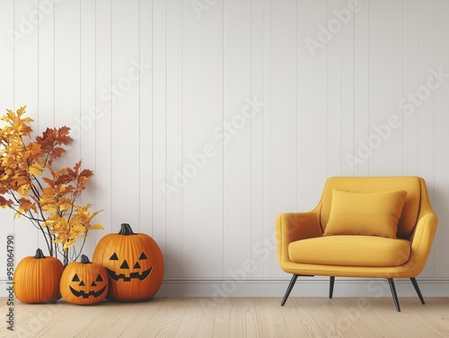 Spooky Halloween advertising poster featuring dark photo